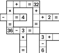 Math Crossword — Number puzzle